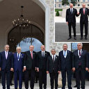 Erdoğan, Hankendi simge binası önünde fotoğraf çektirdi