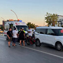 Edirne'de motosiklet başpehlivanın kullandığı araca çarptı