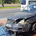 Lastiği patlayan otomobil takla attı: Sürücü burnu bile kanamadan araçtan çıktı