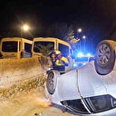 Duvara ve başka bir araca çarpıp takla attı: Araçtan çıkıp kayıplara karıştı