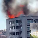 Bağcılar'da 13 katlı binanın çatısında çıkan yangın söndürüldü