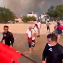 Çanakkale'de orman yangınlarında mahsur kalan 348 kişiyi Sahil Güvenlik kurtardı