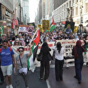 Manifestation à New York contre les attaques israéliennes à Gaza et la répression des journalistes