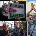 Yunanistan'da Filistin destekçileri İsraillileri taşıyan gemiyi protesto etti