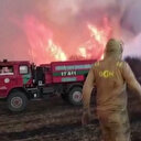 Çanakkale’de devam eden orman yangınında alev savaşçılarının zorlu mücadelesi kameralara yansıdı