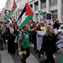 Paris'te Filistin destekçileri işgalci İsrail'i protesto etti