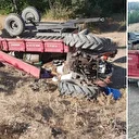 Balıkesir'de tarım işçilerini taşıyan traktör devrildi: 1 ölü 4 yaralı