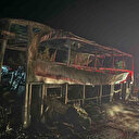 Ankara’da seyir halindeki otobüs yanarak kullanılamaz hale geldi: Şoför yangını erken fark etti