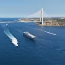 Erdogan salue la Marine turque lors du défilé naval "Patrie bleue" à Istanbul