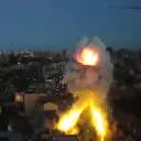 Rusya Ukrayna'nın başkentini bombaladı: Saldırı anı saniye saniye kaydedildi