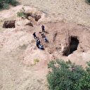 Kayseri'de kaçak kazı yapan 4 şüpheliye dronla suçüstü