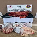 Karaman’da 250 kilo mühürsüz sığır eti ele geçirildi