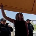 CHP mitinginde Filistin bayrağına tepki: Kaldırmazsanız makasla keserim