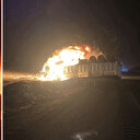 Mardin'de devrilerek alev alan TIR’ın şoförü yanarak öldü