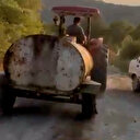 Bartın’da patlak lastikle orman yangınına su yetiştirmeye çalıştı