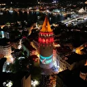 Milli basket maçı Galata Kulesi’ne yansıtıldı