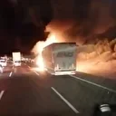 Yalova'da seyir halinde yanan TIR bomba gibi patladı