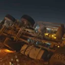 Freni patlayan kamyon devrildi: Sürücü kayıplara karıştı