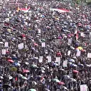 Yemen'de on binlerce insan Gazze için destek gösterisi düzenledi