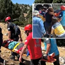 Isparta’da kayalıklardan düşen kadın operasyonla kurtarıldı