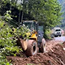 Trabzon'un bazı ilçelerinde heyelanlar meydana geldi