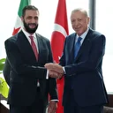 Cumhurbaşkanı Erdoğan Türkevi'nde Şara'yı kabul etti