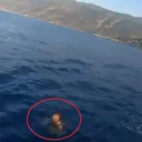 Hapis cezası ile aranıyordu Yunan adasına yüzerek kaçmaya çalışırken yakalandı