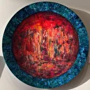 Kalp Hizası sergisi AKM'de sürüyor: Resimlerin geliri Gazze'ye