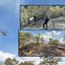 Ahşap evden ormanlık alana sıçrayan yangın kontrol altına alındı