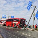 Yolcu otobüsü kaza yaptı: 1 ölü 36 yaralı