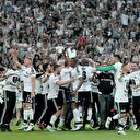 Beşiktaşlı futbolcuların şampiyonluk sevinci