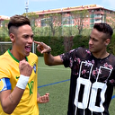 Neymar heykeliyle buluştu