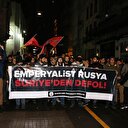 Rusya Başkonsolosluğu'nda 'Halep' protestosu