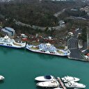 Boğaz'daki arabalı vapur iskelesi havadan görüntülendi