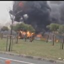 Düşen helikopter böyle patladı!