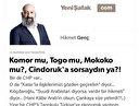 Komor mu, Togo mu, Mokoko mu? Cindoruk’a sorsaydın ya?