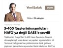 S-400 füzelerinin namluları NATO’ya değil DAEŞ’e çevrili