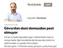 Gâvurdan dost domuzdan post olmuyor