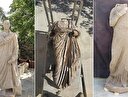 Side Antik Kenti'ndeki kazılarda 3 heykel bulundu