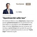 “Apartman bir sefer tası”
