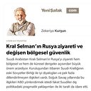 Kral Selman’ın Rusya ziyareti ve değişen bölgesel güvenlik dengeleri