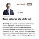 Kadın çalışınca aile yıkılır mı?