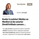 Kudüs’ü sattılar! Mekke ve Medine’yi de satarlar Şimdi İntifada zamanı…