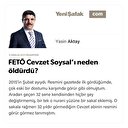 FETÖ Cevzet Soysal’ı neden öldürdü?