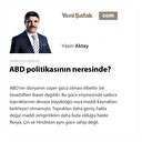 Akıl ve strateji, ABD politikasının neresinde?