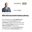 Aklı olan bu trenin önüne çıkmaz