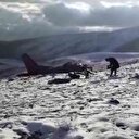 Isparta'da düşen askeri uçağın enkazından ilk görüntüler