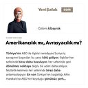 Amerikancılık mı, Avrasyacılık mı?