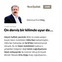 On derviş bir kilimde uyur da…