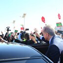 Cumhurbaşkanı Erdoğan'a Novakşot'ta coşkulu karşılama